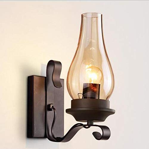 Lfoute Vintage Wandleuchte Wasserdichte Wandlampe Aus Glas Flurlampe Transparent Gefrosteter Lampenschirm Gartenvilla Wandleuchte Wohnzimmer Schlafzimmer Innenbeleuchtung Rustikale Außenlicht,b