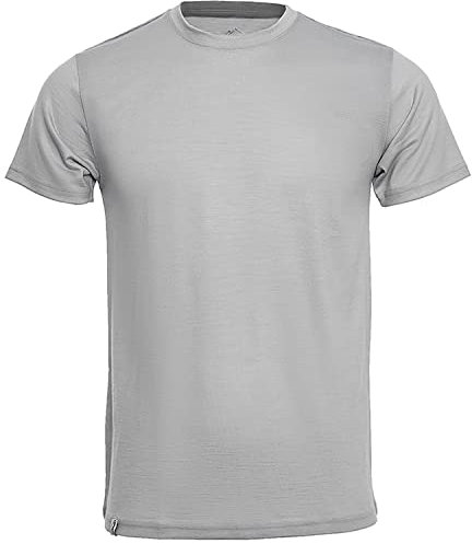 Merino Shirt - Thermounterhemd Kurzarm I Thermo Oberteil aus 100% Merinowolle I T-Shirt kurz für Wandern, Sport I grau, Größe M