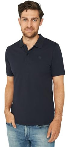 DANISH ENDURANCE Polo Shirts for Men Adult, Organic Cotton Polo Shirt for Summer, Short Sleeve, 1 or 2 Pack, Navy, L