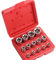 14PCS Female E-Torx Star Socket Set with Case, 1/4”, 3/8”, 1/2” Drive External Star Socket Set, E4-E24 Torque Socket Set for Motorcycle Car Vehicle