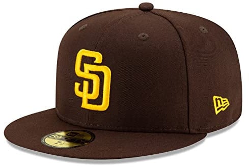 New Era mens Snapback, San Diego Padres Brown, One size