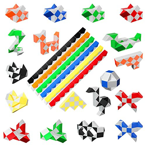 jingyuanli Mitgebsel Kindergeburtstag, Geschenke für Kinder, 24 Stück 24 Blöcke magische Schlange, kleine Geschenke für Kinder, Junge/Mädchen Gastgeschenke