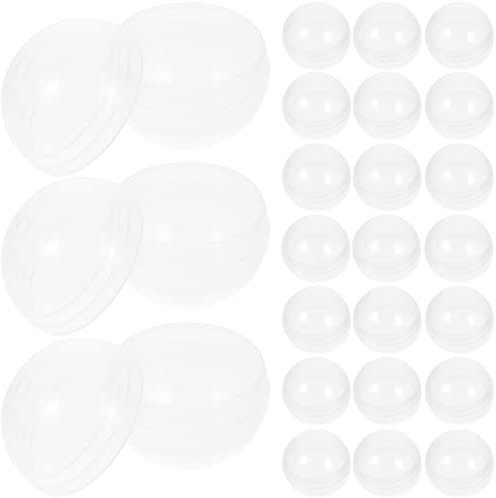 MAGICLULU Lot de 100 mini boules en plastique transparent à remplir - En verre acrylique - Ornements en plastique transparent - Pour la décoration de mariage à la maison - 28 mm