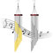 2 Stück Windspiele Chimes Metall Wind Chimes Klangspiel 12 Rohre Draußen Windspiele Wind Chimes Metal mit Roter Hölzerner Bodenhalterung für Haus Patio Garten Indoor Outdoor