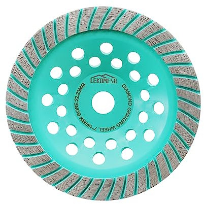 Diamant Schleifscheibe 180mm - Turbo-Segmente Diamant Schleiftopf für Beton, Granit, Marmor, Mauerwerk, Betonschleiftopf, LEKOMESH