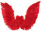 Funidelia | Alas de plumas roja para hombre y mujer Demonio, Diablo, Halloween, Terror - Accesorios para adultos, accesorio para disfraz - Rojo