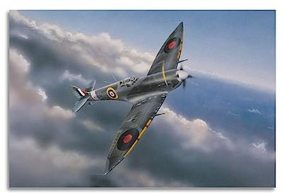 Kampfflugzeug-Poster Trompeter Supermarine Spitfire Mk.VI Dekorative Malerei Leinwand Wand und Kunst Bild Familie Schlafzimmer Dekor 60 x 90 cm