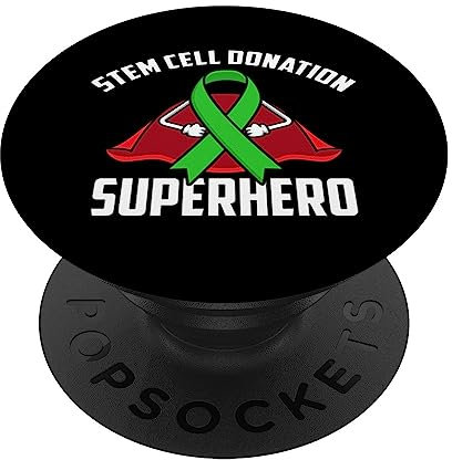 Stem Cell Donation Superheld Warrior Fighter grünes Band PopSockets mit austauschbarem PopGrip