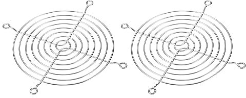PATIKIL 120mm Fan Finger Grill, 2 Pack 304 Stainless Steel Grill Protector Guard Fan Protective Cover for 120x120mm Fans for Equipment Computer DIY, Silver