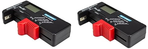 Mikikit 2stücke Batterietester Für Aa Aaa c Kompakter Akkuprüfer Mit Lcd-anzeige Einfach Zu Bedienen Für Schnellen Batterietest Zuhause Oder Unterwegs