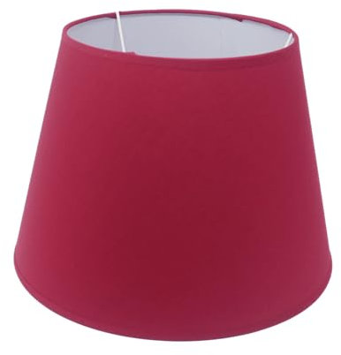 Lampenschirm kegelförmig aus Stoff H 19.5 x Ø 27.5 cm für Tisch - Stehlampen (rot)