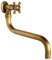 WEOPYCJ Antiker Wandmontierter Einzelarmatur, moderner schwenkbarer Messing-Kaltwasserhahn, Küchenspüle, Kreuzgriff, längere Gartenarmaturen G1/2 (lang 27,5 cm)