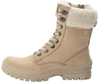 camel active Damen Stiefel aus Nubukleder mit warmem Wollfutter