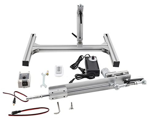 SUDEG 3-15cm DIY Hubkolbenmotor linearantrieb Motor DC 24V 120rpm mit Drehzahlregler,Steckverbinder mit großem Ende,Fernbedienung,Ständer-Kit