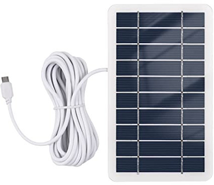 cargador de panel solar para acampar,HUIOP Cargador solar portátil de 2W 5V Cargador de panel solar a prueba de agua para acampar con conector micro USB para cargar teléfonos móviles Mini ventiladores