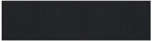 vidaXL Teppich, Bambusteppich Rechteckig, Bambusmatte rutschfest für Wohnzimmer, Läufer Küchenteppich Flurteppich, Modern, Schwarz 80x300cm Bambus