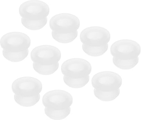 sourcing map 10Pcs Snap Rubber Grommet Hole Plug Mount Dia 11mm ID 8mm H 10mm Seal Anti-Scratch for Electrical Box Cable Pipe Transparent