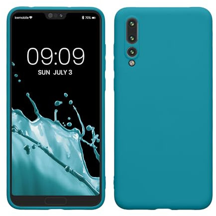 kwmobile Housse Compatible avec Huawei P20 Pro Coque - Housse de téléphone Protection Souple en Silicone - pétrole Mat