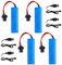 Hojalis 3.7V 800mAh Li-ion Battery, 4 Pcs RC Rechargeable Batteries with Usb Charger SM-2P Plug Connector, Universal Lithium Battery for RC Car Off Road Truck Jumper Vehicle Drift Monster Toys