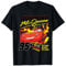 Cars Lightning McQueen T-Shirt, Schwarz, Klein, Unisex, Kurzarm, T-Shirt, Klassisch, Cartoon, Feuer Design