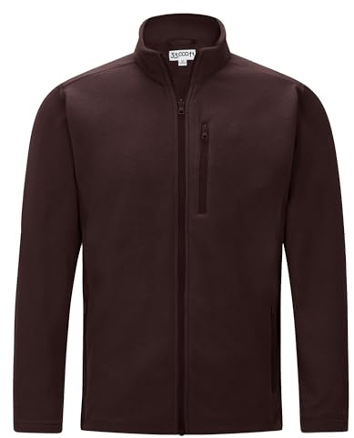 33,000ft Herren Fleecejacke Stehkragen Warm Jacke Leichte Strickjacke | Männer Outdoor Fleece Jacke Übergangsjacke, Full Zip Midlayer, Vliesjacke Fließjacke für Wandern Laufen Freizeit