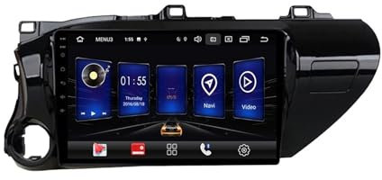 XUBOR 2din autoradio Hilux AN120 2015 2016 2017 2018 Lecteur vidéo multimédia de Voiture Navigation GPS Lecteur DVD Écran Carplay sans Fil(H1 1 16 WiFi)