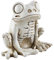 lanliflying Skelett Frösche, Frosch Schädel Dekorationen, dekorative Tierschädel Frosch Schädel Statue für Halloween Tag der Toten