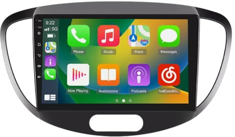 9 Inch Android 13 Car Stereo For Hyundai I10 2007-2013 Double Din 2+32G Car Radio with Wireless Carplay Android Auto Touchscreen GPS Bluetooth WiFi FM RDS SWC Hi-Fi Backup Camera Mic