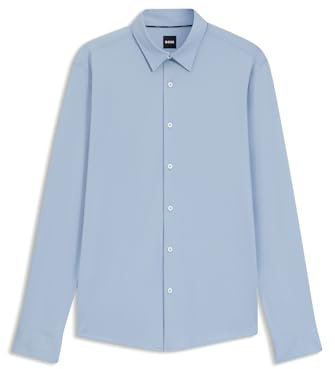 BOSS Slim-fit Hemd Aus Funktionalem Stretch-gewebe Mit Struktur