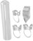 Generisch 1 Satz E-Gitarren-Slide-Bar Magnetstreifen Ausziehbare Magnete Bassgitarre Lochgitarre Gitarren Accessoires Set Gitarren-Finger-Slide Gitarren-Slides für elektr Metall Silver