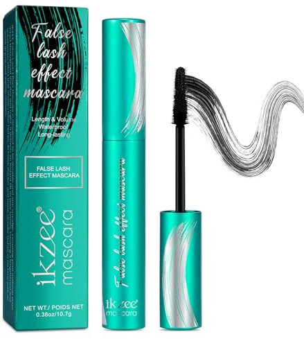 Mascara Wasserfest Schwarz - Länge & Volumen｜Wimperntusche Wasserfest Wischfeste Formel｜Tubing Mascara for Daily Makeup｜Rastdrying Time Telescopic Mascaras｜wimperntusche Lifts,Curls (Schwarz, 1 Packk)