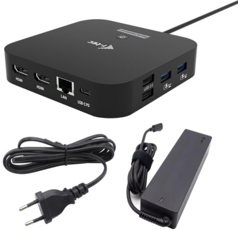 i-tec USB-C Dual HDMI Docking Station mit Power Delivery 100 W + i-tec Universal-Ladegerät 100W