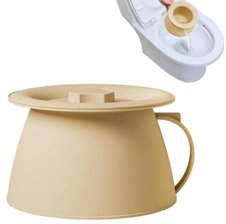 Pot urinoir portable – Conteneur de chambre couvert, dispositif d'hygiène personnelle de 1,5 litre, carafe à déchets avec couvercle scellé, outil d'hygiène de chevet | Pour les voyages en voiture, les