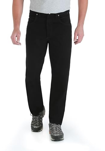 Wrangler Vaqueros Rugged Wear Relaxed Fit para Hombre, Overdyed Black, 46W x 28L