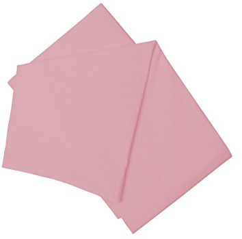 Belledorm Pink Flat Sheet, 200 Thread Count Percale (Double, Blush)