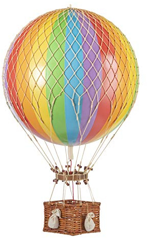 Authentic Models AP168E - Heißluftballon-Modell - Jules Verne Ballon - Rainbow - Regenbogenfarben - handgefertig 70 cm t