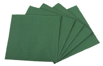 Funny Zelltuchservietten | 33 x 33 cm, 1/4 Falz, 3-lagig, grün|4er Pack (4 x 250 Stück)