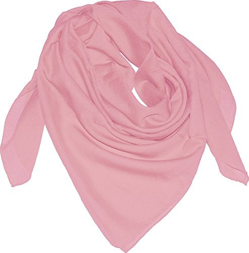 Harrys-Collection Damen Herren Baumwolltuch in vielen Farben 100 x 100 cm, Größen:Einheitsgröße, Farben:Rosa