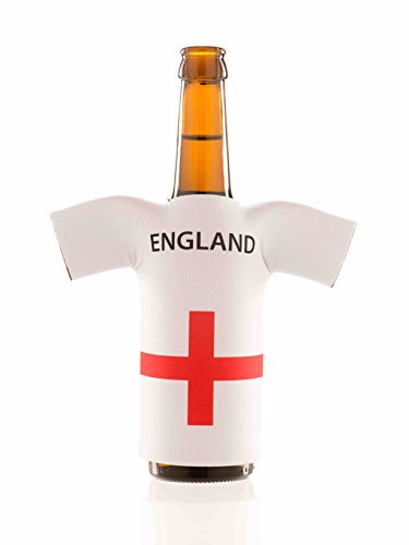 Flaschentrikot England - Flaschenkühler, Getränkekühler aus Neopren - Fanartikel und Partyspaß zum Grillen, Public Viewing und Feiern