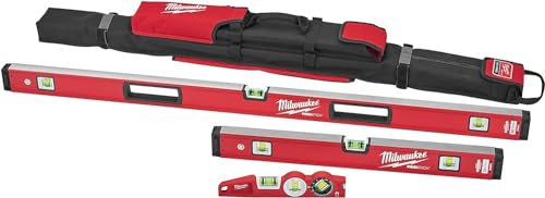 Milwaukee MLBXC48 Redstick Box und Torpedo-Wasserwaage, 25,4 cm/61,9 cm/121,9 cm