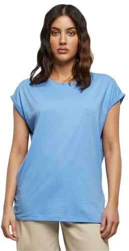 Urban Classics Damen T-Shirt Ladies Extended Shoulder Tee, T-Shirt mit überschnittenen Schultern, aus Baumwolle, erhältlich in vielen Farben, Horizonblue, M