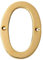 Motif 4-Inch Solid Brass- Lacquered Polish Finish, Mailbox Address Home Numeral, Hotel/House Door Numbers (Number 0)