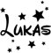 timalo® Wandtattoo mit Namen für Kinder – inkl. Sterne – personalisierbar für Jungen und Mädchen | 73077b-schwarz-29cm-10sterne