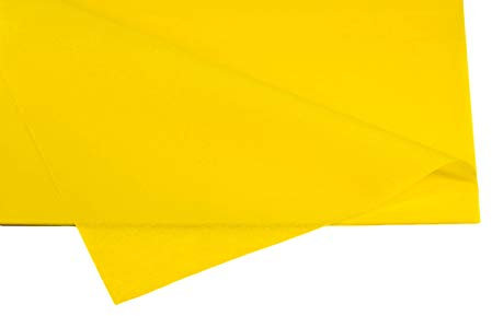 Creativery Seidenpapier - Tissue Papier 50 x 75cm 10 Bögen Gestalten Dekorieren Vepacken bunt Farbe gelb 645