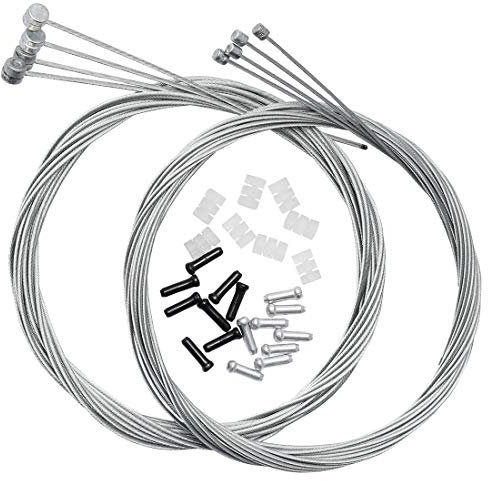 Dymoece Bicycle Derailleur Shifter Cables,Brake Cables Set for Shimano Sram Road Mountain Bike (Only for Mountain Bike)