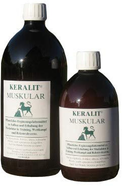 Keralit Muskular für Pferde & Hunde | Ergänzungsfutter mit Reiskeimöl für Muskelaufbau, Leistung & Regeneration | Unterstützt glänzendes Fell & Stoffwechsel