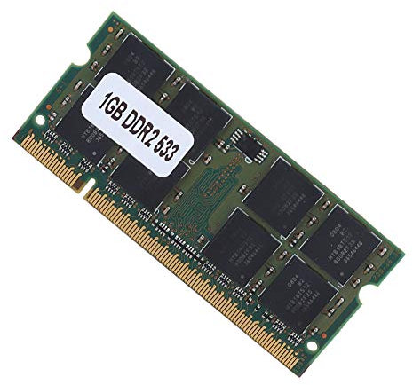 ASHATA Arbeitspeicher 1GB DDR2 533MHZ,Notebook 1GB DDR2 PC2-4200 Laptop Speicher,200 Pin Laptop-Speicher Memory für/AMD Motherboard