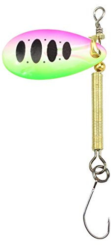 FTM Unisex – Erwachsene 10C5200453C10 Tornad-Spinner Forellenspinner-Forellenköder, Gewicht/Farbe:2.9g / grün/rosa Ellipse, Bunt, Normal