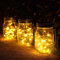 3 Pièces Solaire Lumière Jardin,30 Led Lanterne Solaire Suspendu Exterieur,Imperméable à l'eau Mason Jar Lampes,Luminaires décoration pour Jardin,Noel,Cour, Mariage, Fête.
