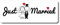 Magnet Me Up Just Married Magnet-Aufkleber, 7,6 x 20,3 cm, robuster Automobil-Magnet für Auto, LKW, SUV